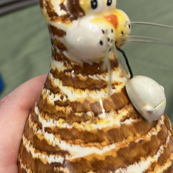 2006 ANIMAL ANTICS bobble body brown striped cat with computer mouse - Picture 6 of 6